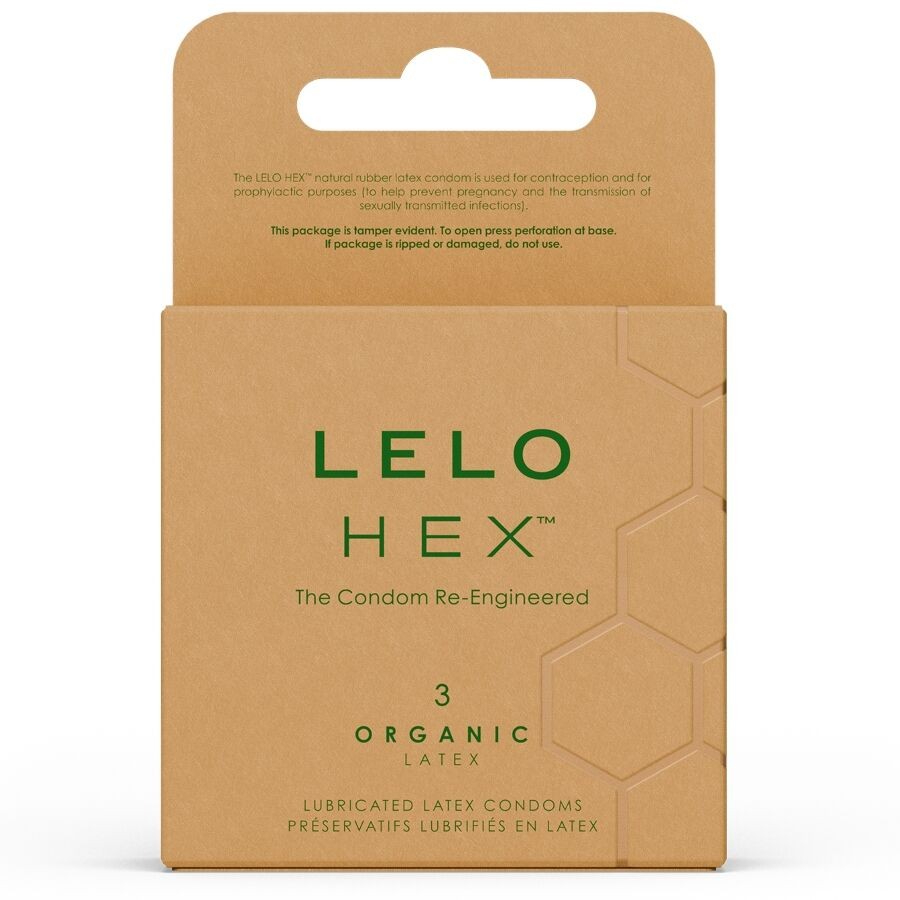 LELO - CAIXA DE PRESERVATIVOS ORGÃNICOS HEX 3